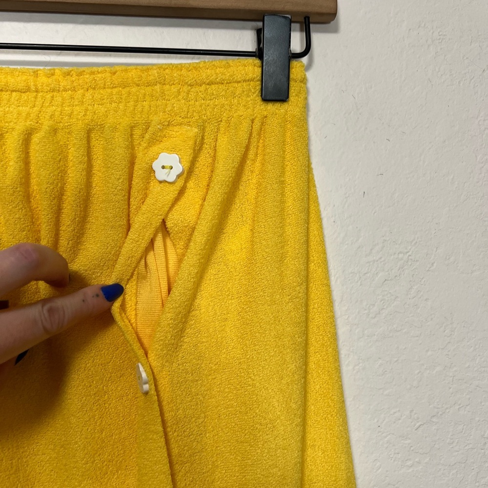 Vintage Rutledge Yellow Button Front Maxi Towel Dress Skirt Coverup - Picture 6 of 11